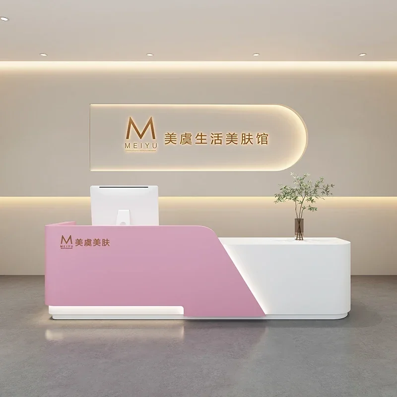 Закаленный стеклянный стол прием современный кассовый столик для супермаркета