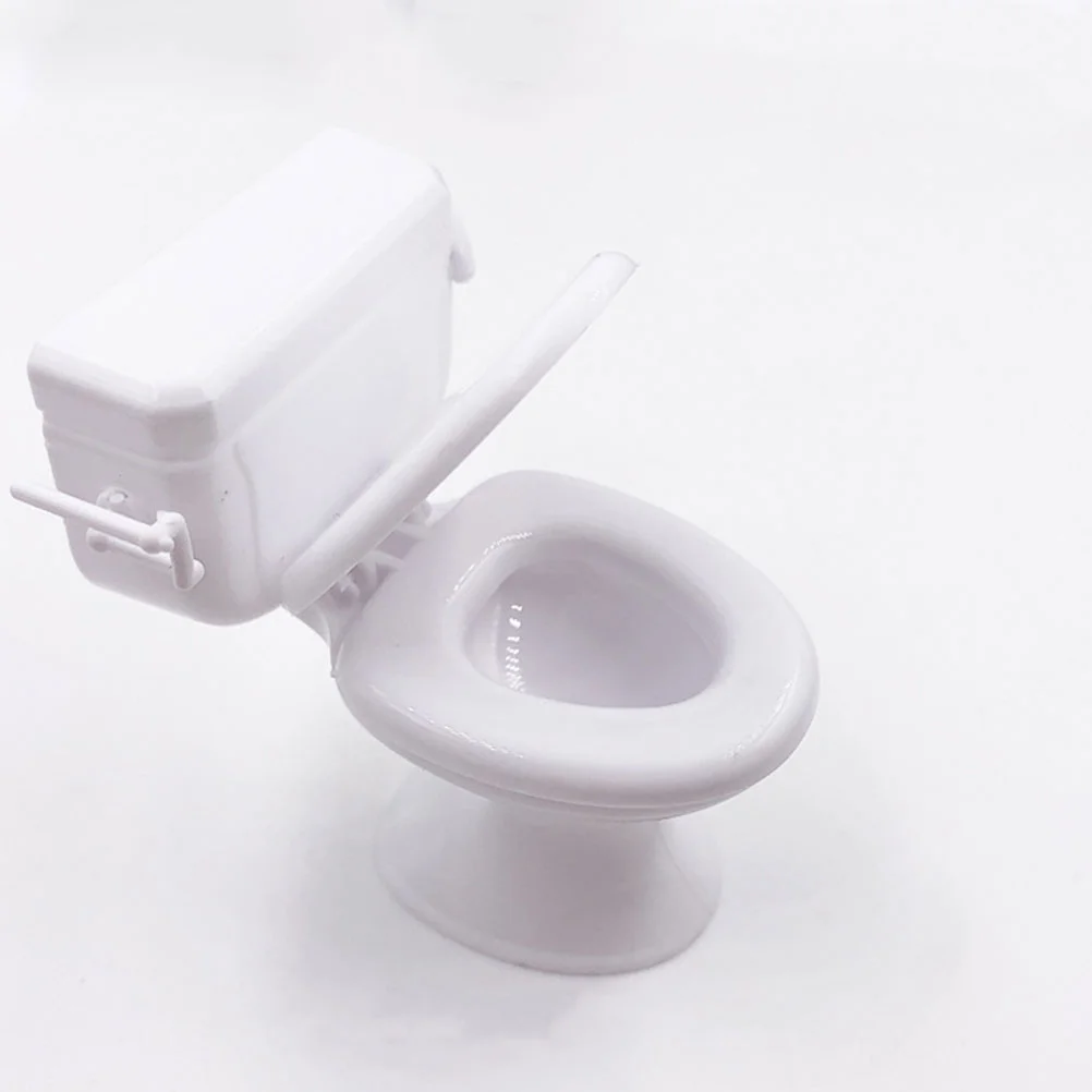 

Mini Furniture House Miniature Toilet Model Bathroom Adornment Plaything Toys