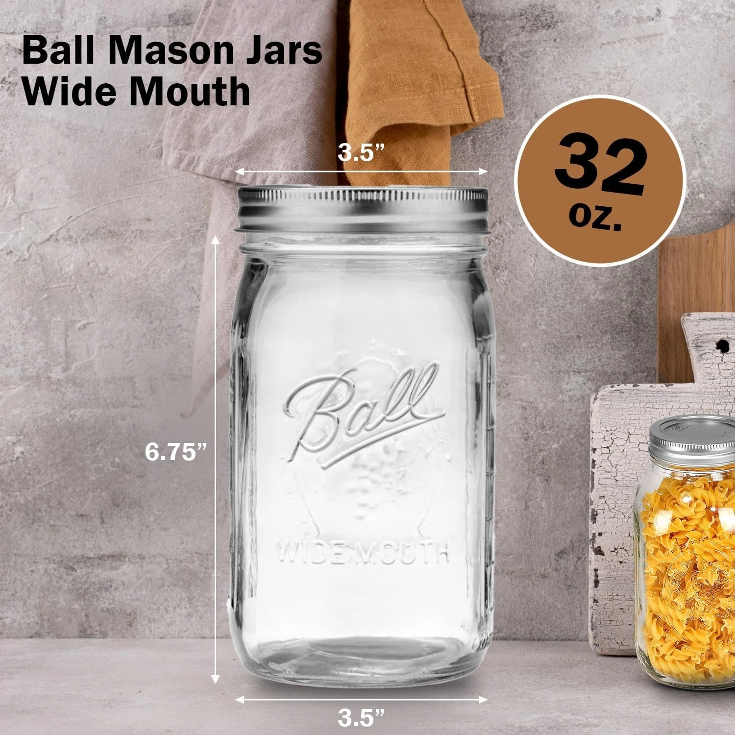 

Банка из стекла Mason 32 унции
