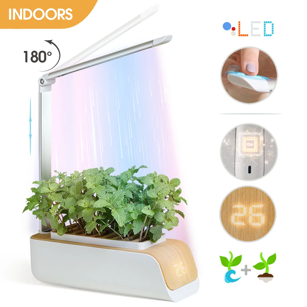 Home Hydroponics Growing System Indoor Germination Kit Height Adjustable Gardening Kid Family Smart Soilless or Soil Cultivation