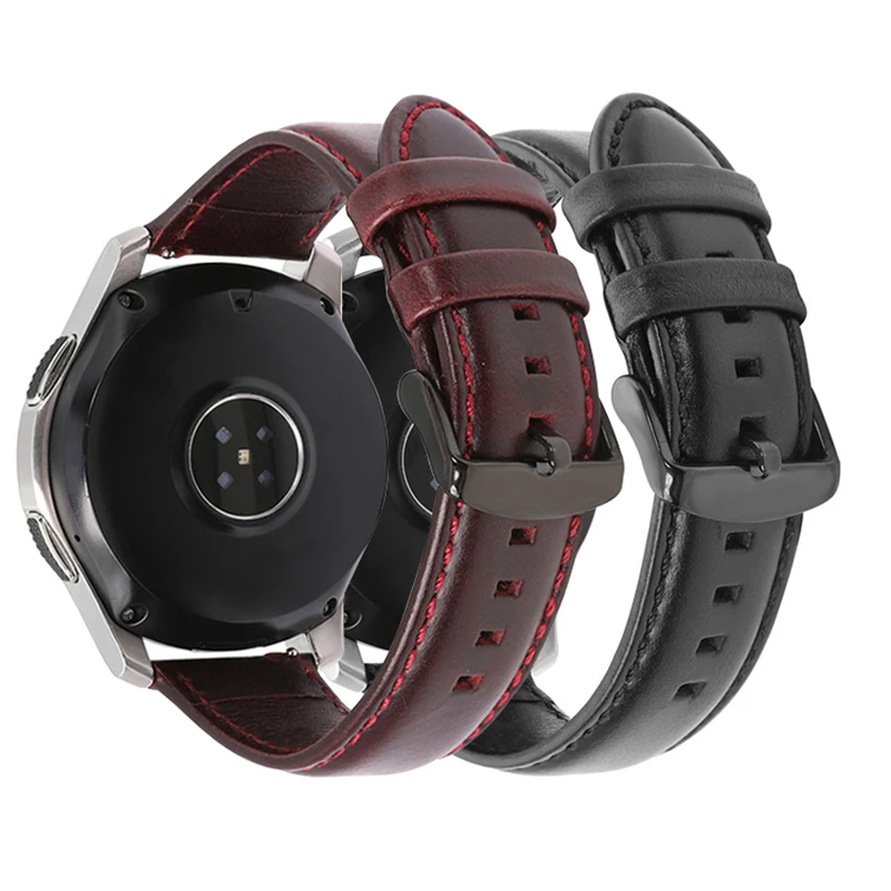 

Винтажный итальянский вощеный кожаный ремешок 20 мм 22 мм для Amazfit GTR 3 Pro, браслет унисекс 18 мм 24 мм, кожаный ремешок для часов, быстросъемный