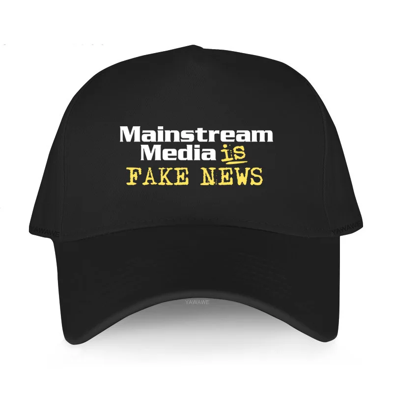 

men cotton Baseball Cap hip-hop hats Mainstream Media is Fake Tired of Corporate Media Lies Fashion print Unisex Snapback hat