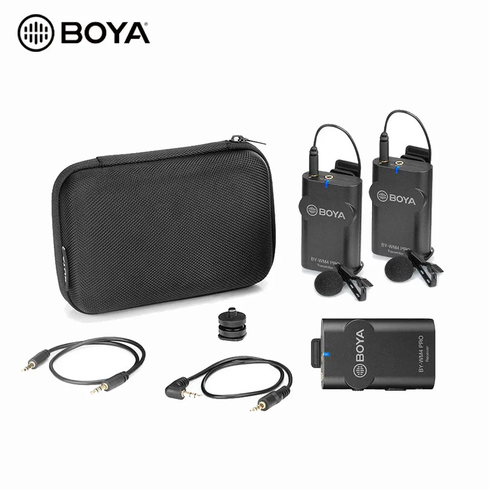 

BOYA BY-WM4 PRO-K2 мини-микрофон петличный беспроводной микрофон для смартфонов DSLR-камер видеокамер