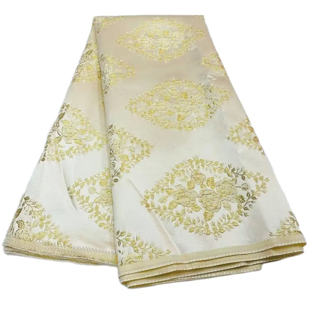 

Fashion Jacquard Organza Fabric Nigerian Brocade Lace Fabric Skin Healthy African Tulle Net Lace For Party Dress Sewing