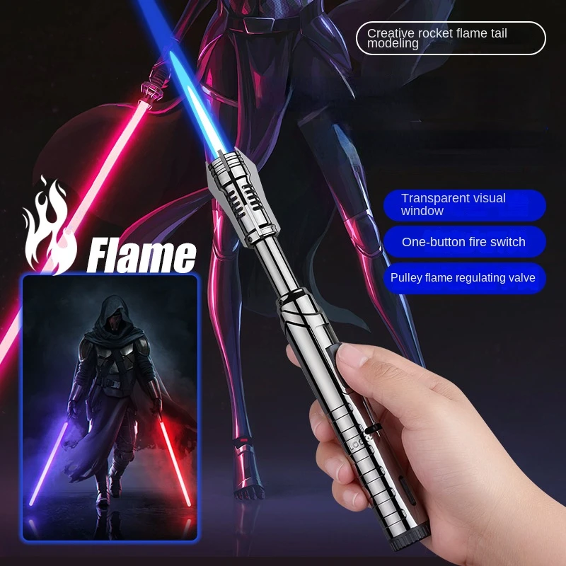 Новинка 2024 необычная Бутановая газовая зажигалка использование на 360 °