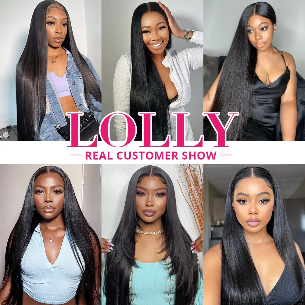 Lolly 28 30 дюймов Пряди 3/4 прямые пряди человеческие волосы бразильские плетение Remy
