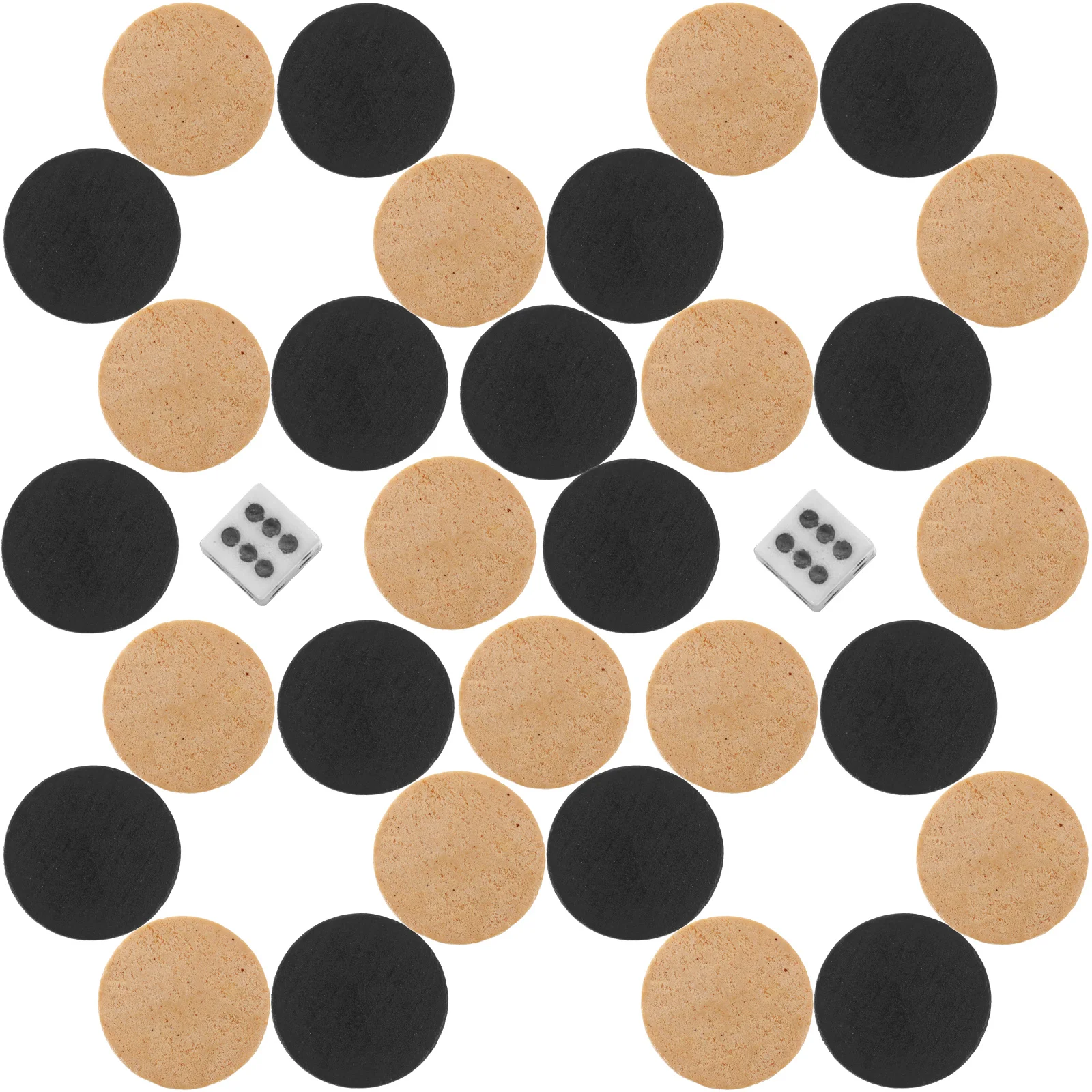 Chess Pieces Backgammon Wooden Checkers Replacement Checkerboard Game Accessory Travel
