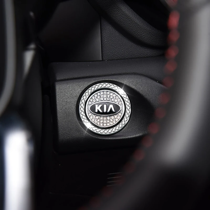 

Car Bling Decorative Accessories Automobiles Start Switch Button Decorative Diamond Rhinestone Tool For KIA QLC Quoris Sportage