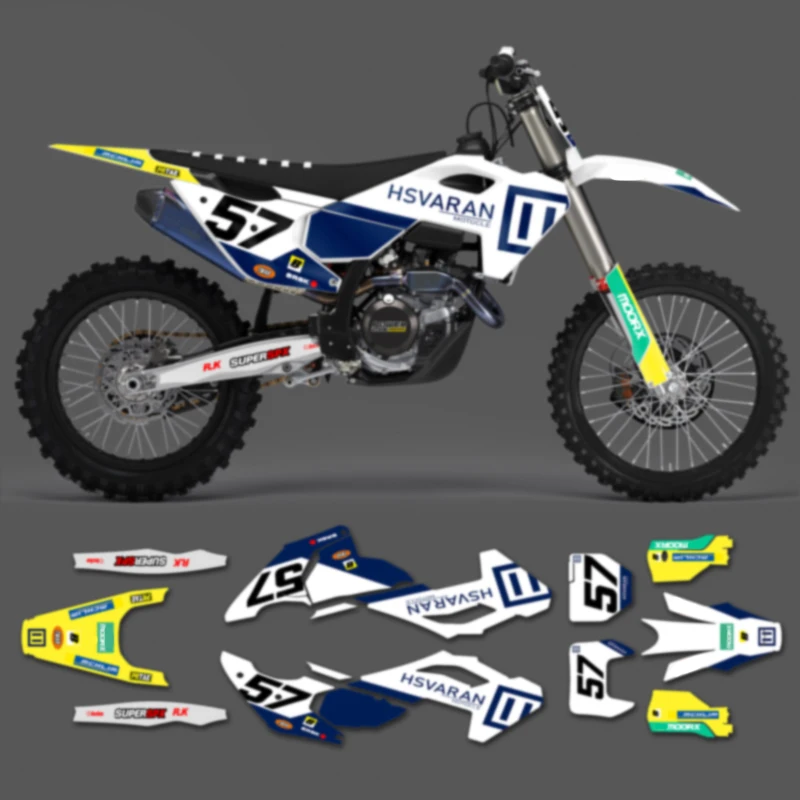 

Наклейки PowerZone для Husqvarna TC FC 2023 2024 2025 TE FE 2024-2026 125-450CC, наклейки с графикой на заказ, комплект наклеек 010