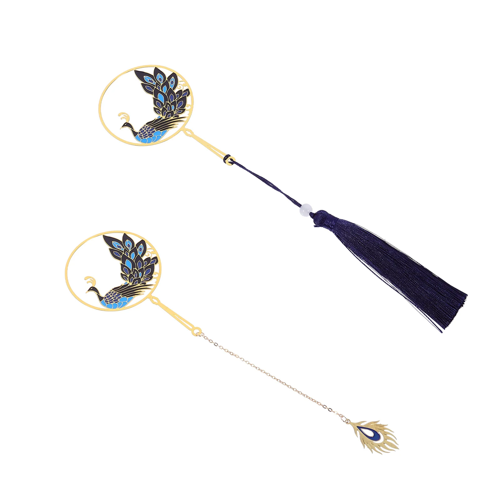 

2pcs Unique with Tassel Pendant Creative Student Reading Page Marker