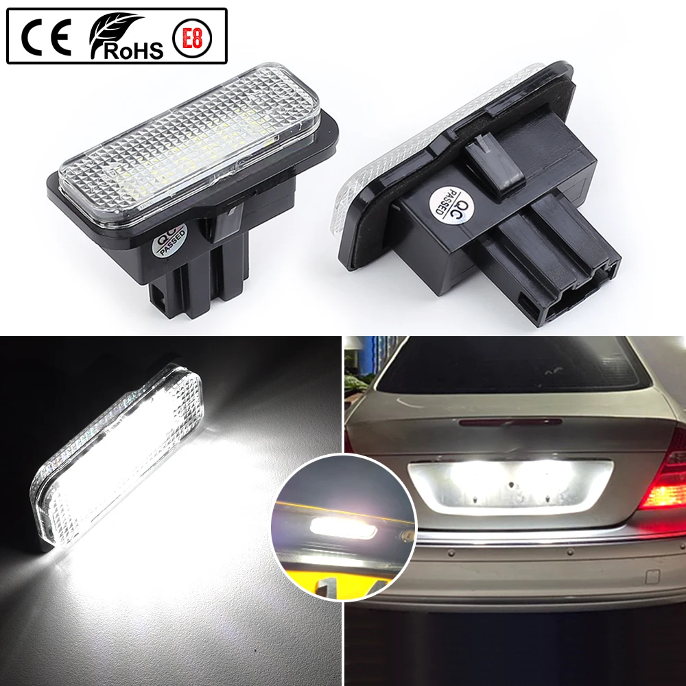 

LED CANBUS License Plate Light Base Bulb for Mercedes-Benz W203 S211 S203 5D W211 4D W219 R171 Car Number Plate Lamp White