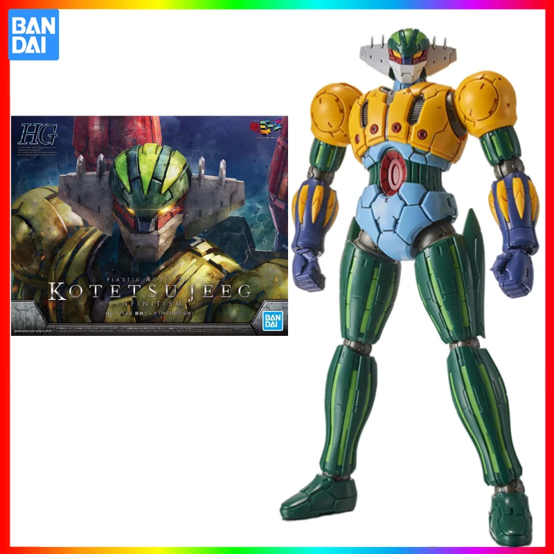 В наличии Bandai оригинальная модель HG 1/144 комплект пластиковых моделей Kotetsu Jeeg Infinitism модель сборки коллекционные игрушки