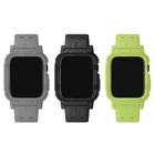 Ремешок силиконовый спортивный для Apple Watch, резиновый браслет для iWatch series 5 3 4 40 44 мм, 6 7 se 42 45 мм