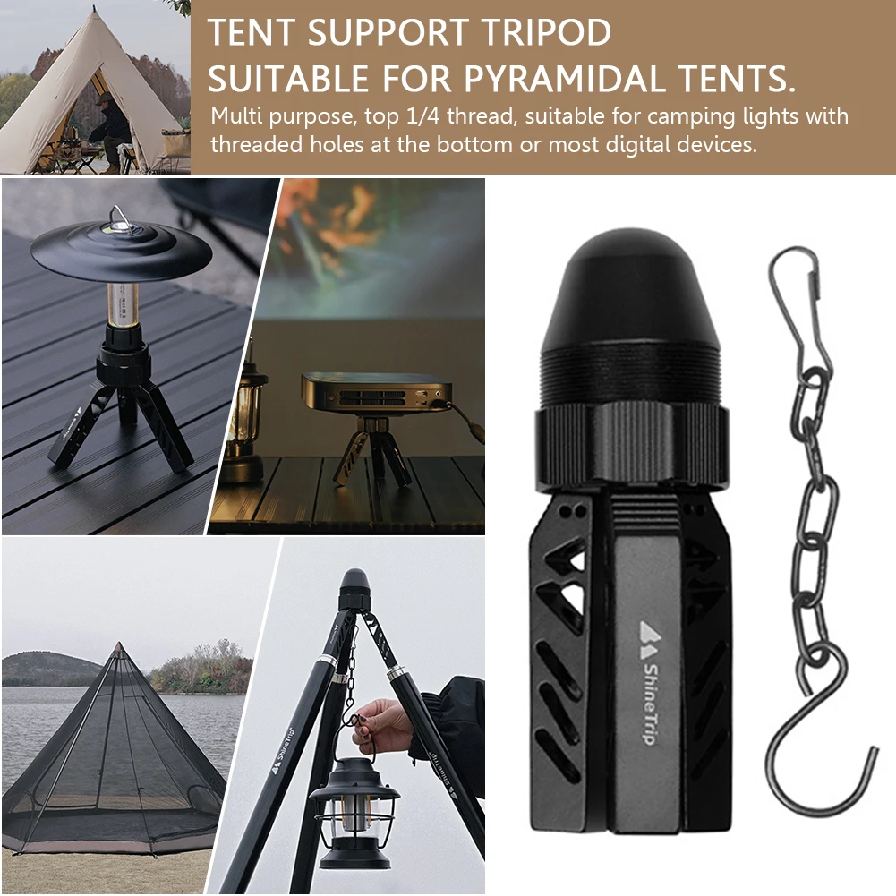 

Shinetrip Tent Support Tripod Multifunctional Lamp Support Stand Aluminium Alloy Adjustable Angle for Outdoor Camping Supplies
