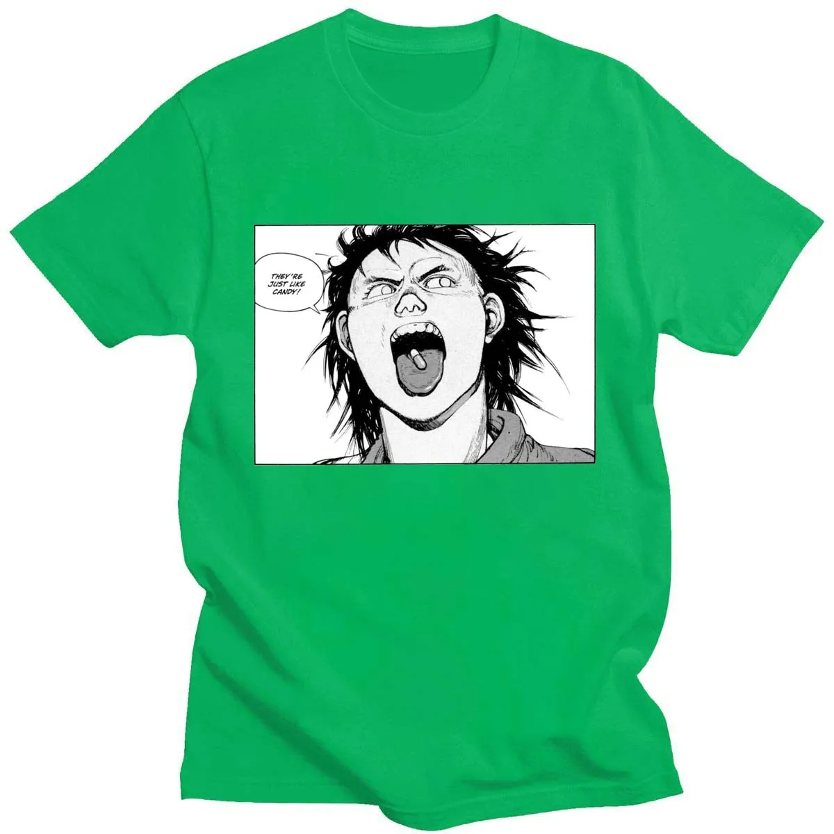 Забавная футболка Akira Мужская модная из чистого хлопка с рисунком манги женской