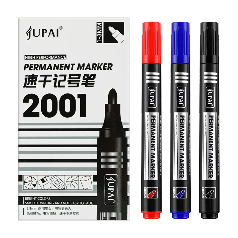 

10pcs Oil-Based Marker Black Waterproof Big-head Logistics Pen Quick-dry Non-erasable Marker Waterproof Marker Shipping Mark Pen