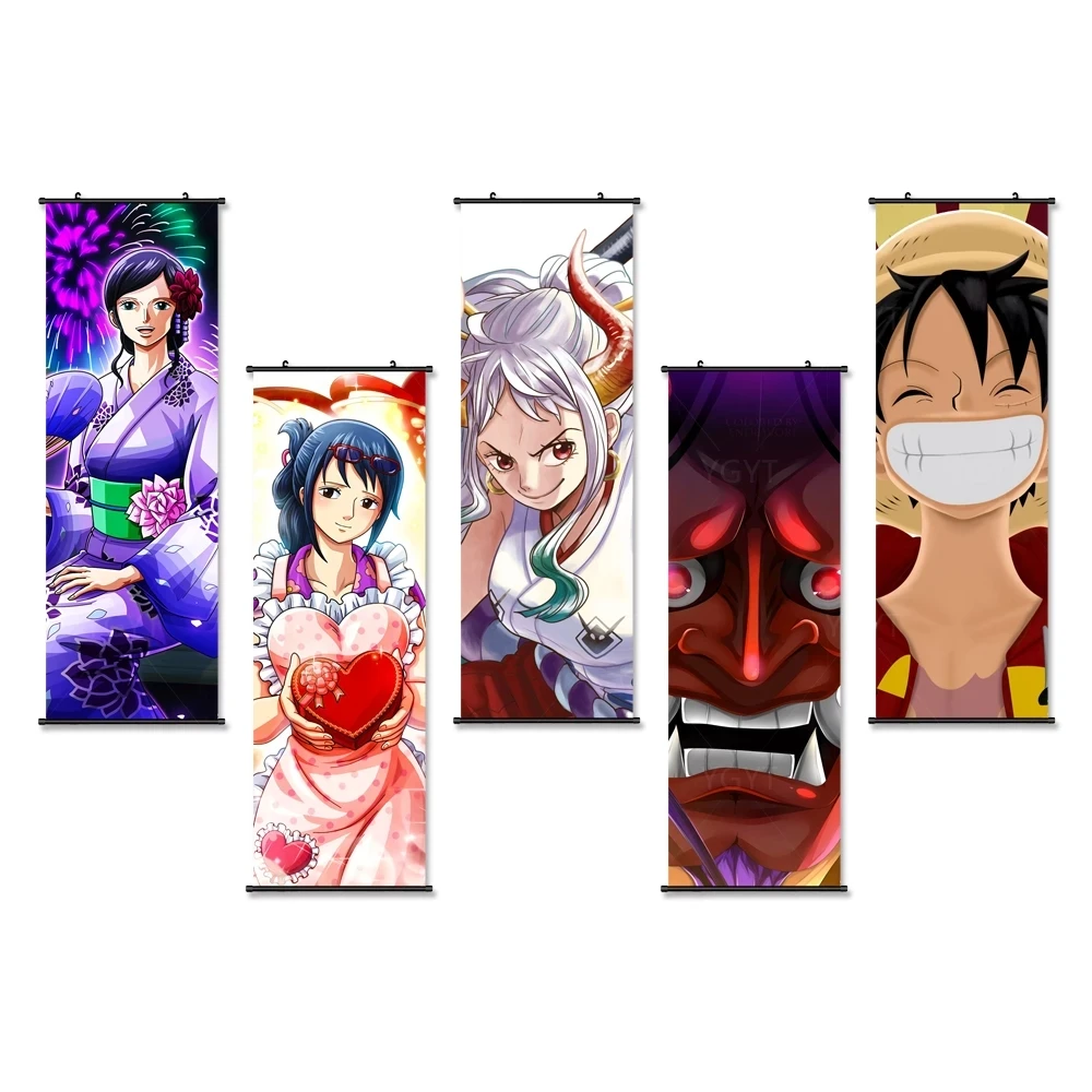 

One Piece Home Bandai Decor Prints Wall Art Anime Poster Canvas Japanese Pictures Plastic Scroll Hanging Painting Living Room
