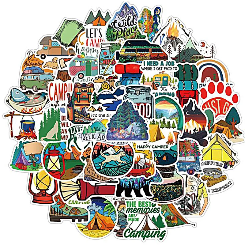 

10/30/50/100 шт. чемодан для скейтборда новые приключения наклейки ПВХ граффити водонепроницаемые уличные дикие путешествия Кемпинг наклейки