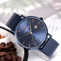 kunhuang men watches 2021 luxury male thin watch men business stainless steel mesh quartz watch clock relogio masculino hot sale