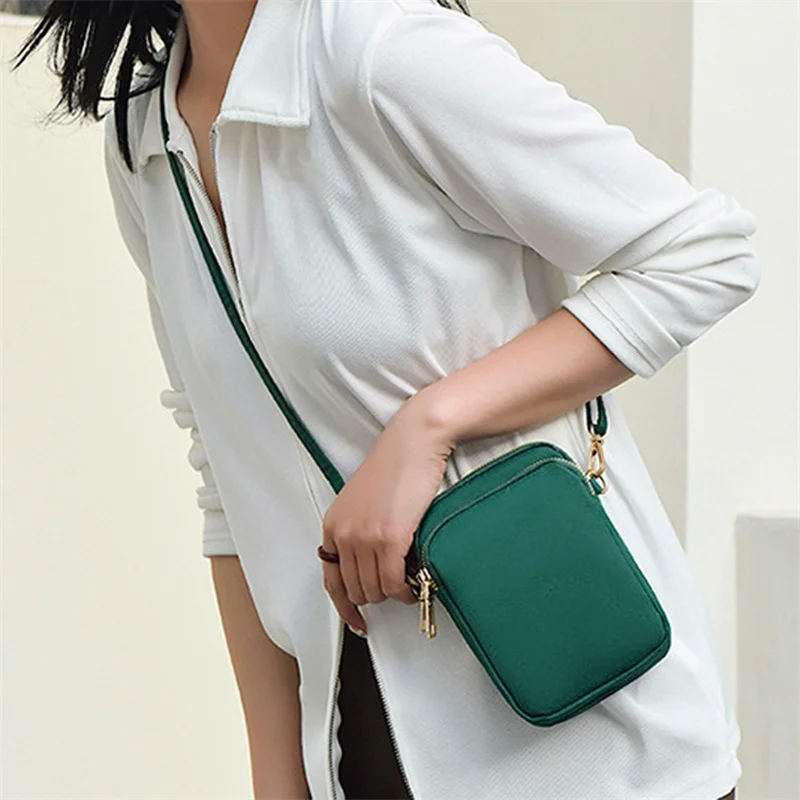 

Fashion Women Crossbody Zipper Mobile Phone Shoulder Bag Lady Female Multifunction Handbag Wrist Purse New ports Wallet