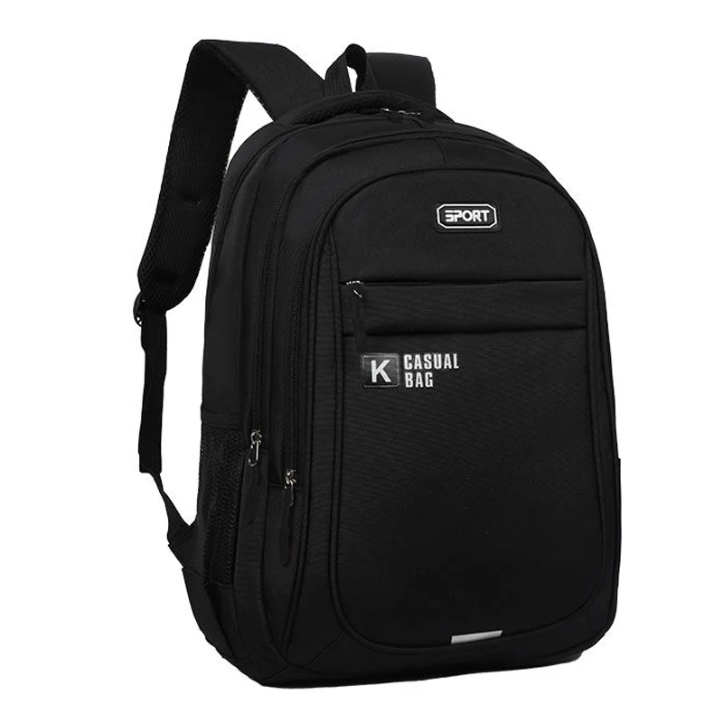 

Large Capacity Backpack Men Nylon Black University Middle Student High School Backpack for Teenage Boy Girl Casual College Style