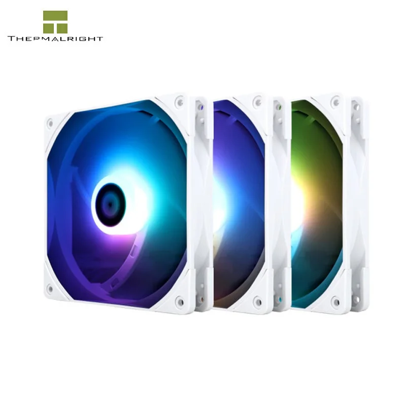

Белый Компьютерный Вентилятор Thermalright 5V 3pin, 4pin ШИМ, 120x120x25 мм, 140x140x25 мм, поддержка управления материнской платой, 3 шт., TL-C12/14W-S