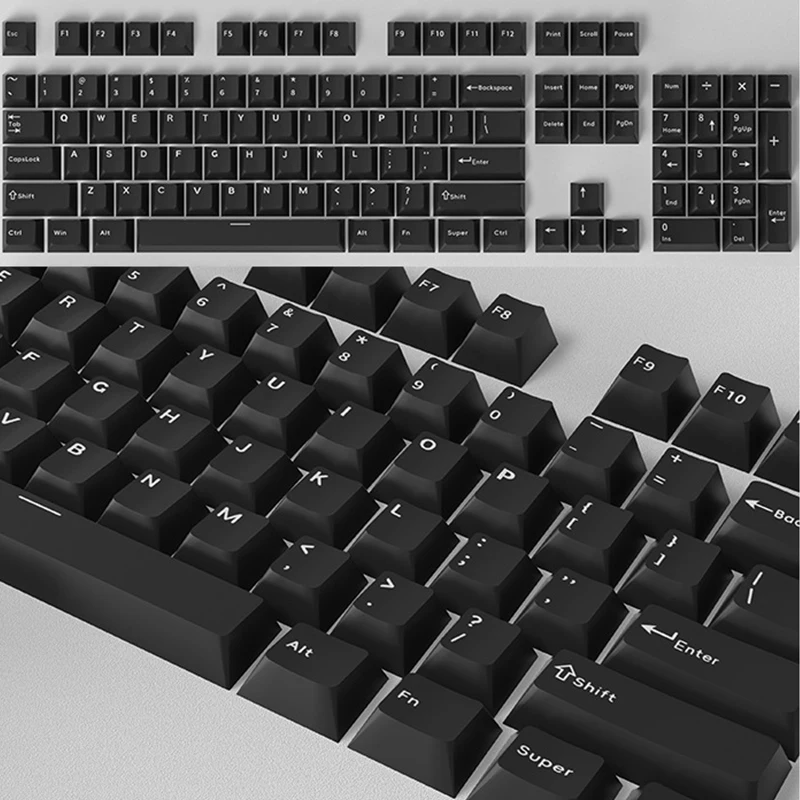 126 шт. набор механических колпачков для клавиатуры сделай сам одноцветный PBT с