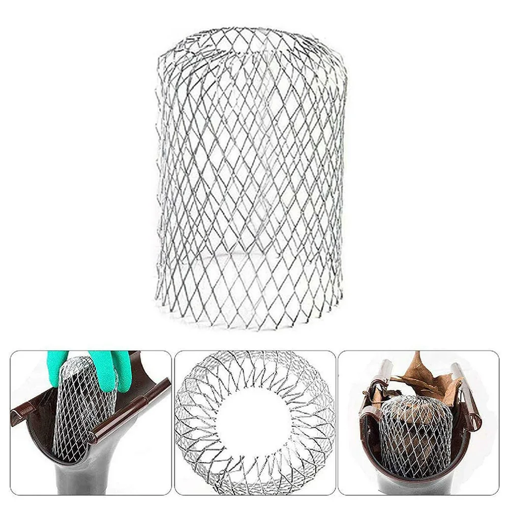 

Metal Mesh Roof Gutter Filters Aluminum Gutter Guard Strainer Stop Leaf Blockage Drain Pipe Cover Spouting Filter Cap