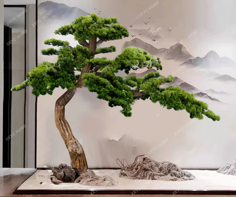 Иньке Сосна Поддельные Деревья Моделирование Красота Бонсай Podocarpus Макрофилл