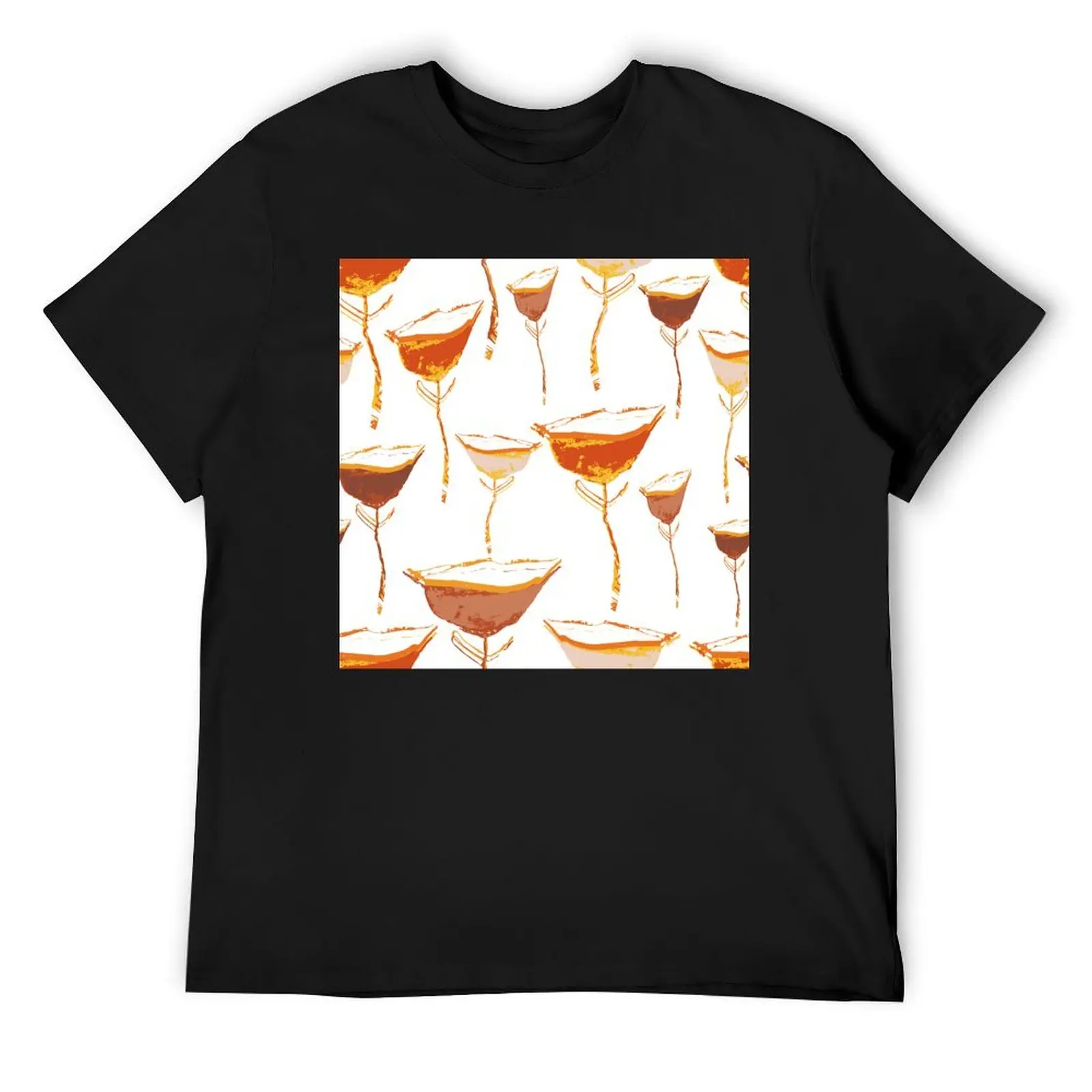 Белая футболка Flower abstracta винтажные футболки мужская одежда