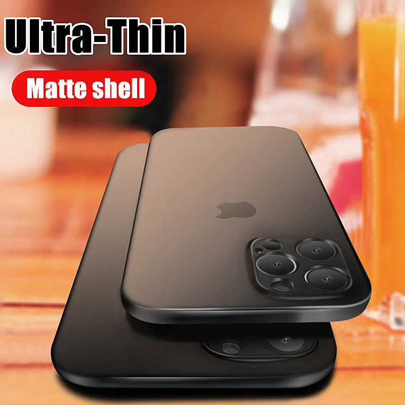 

Ultra Thin 0.2mm Matte Case For IPhone 13 12 Mini X XR XS 11 Pro Max Full Cover For IPhone 7 6 6s 8 Plus Hard PC Shockproof Case