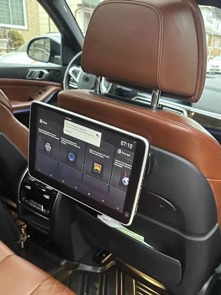 

Plug And Play 11,6-дюймовый 1080P 4K автомобильный сенсорный экран Android-монитор на подголовнике для BMW, комфортная развлекательная система заднего сиденья