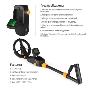 MD1008A Metal Gold Detector Handheld Gold Treasure Search Finders Underground Metal Detector Tracker Seeker Tools for Adults 3