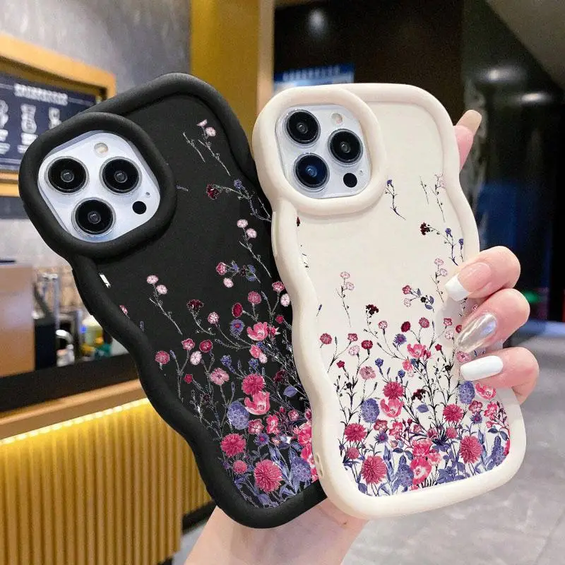 Цветы с волнистыми краями для OPPO A60 A57 4G A77S A77 A76 A36 A79 A92 A72 A98 A96 F11 F9 RENO 11 8 7 6 5 Pro 11F 2F 2Z 6Z