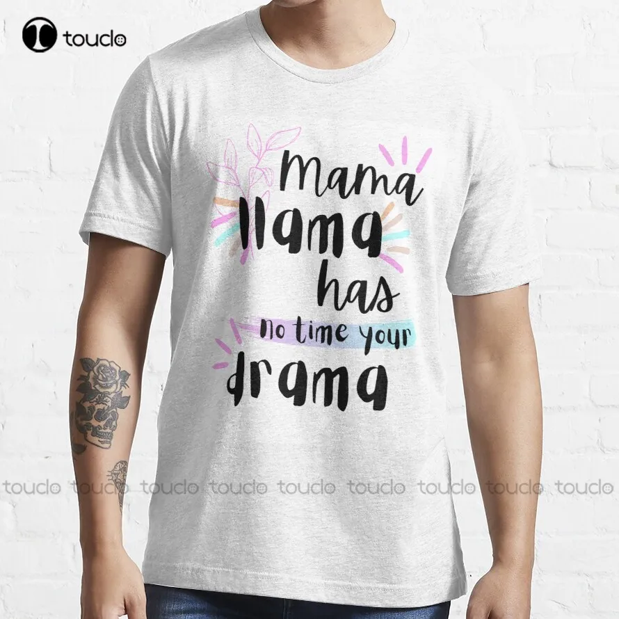 

Mama Llama Has No Time Your Drama. Gift Trending T-Shirt Red Shirt Funny Art Harajuku Streetwear Cartoon New Popular Unisex Tee