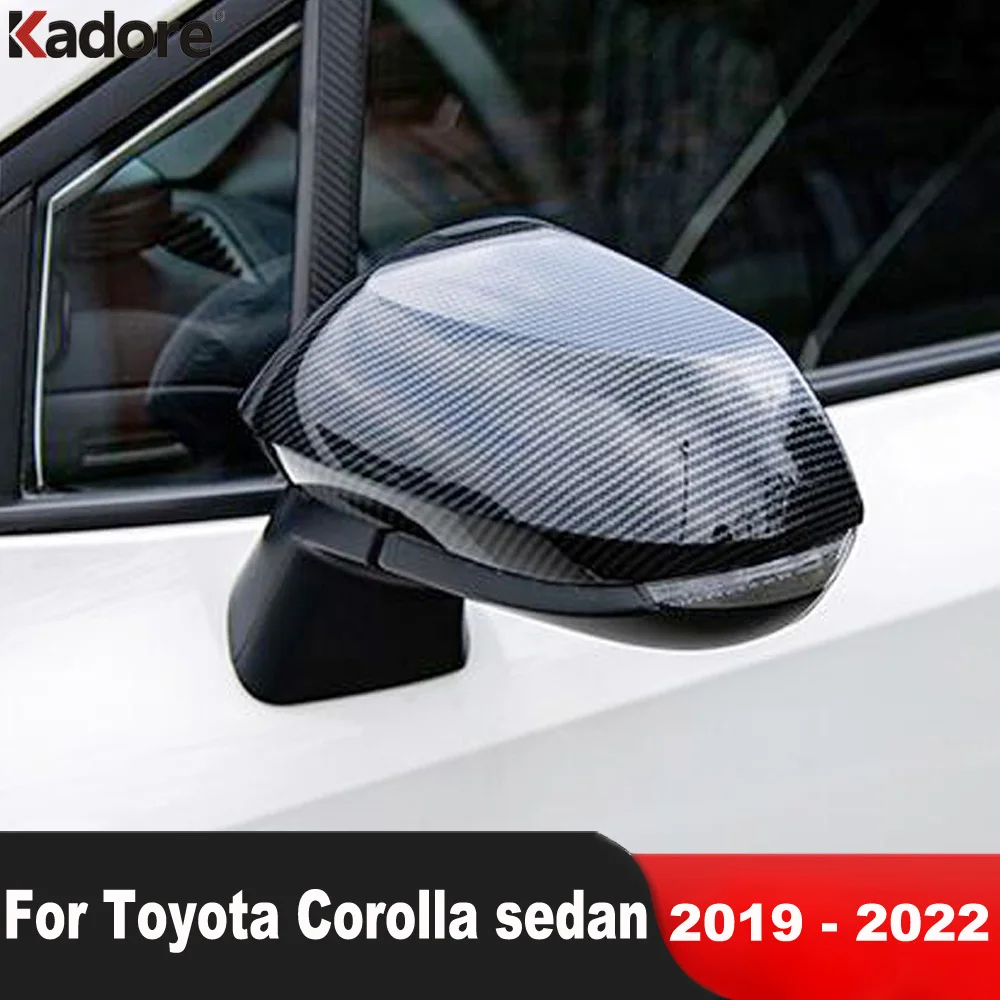 

Аксессуары для Toyota Corolla Sedan 2019 2020 2021 углеродное волокно Автомобильная Боковая дверь чехол для зеркала заднего вида отделка наклейки 2 шт.