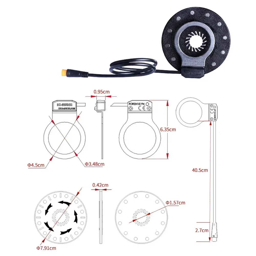 Водонепроницаемый датчик педали Датчик помощи при мощности Металлические