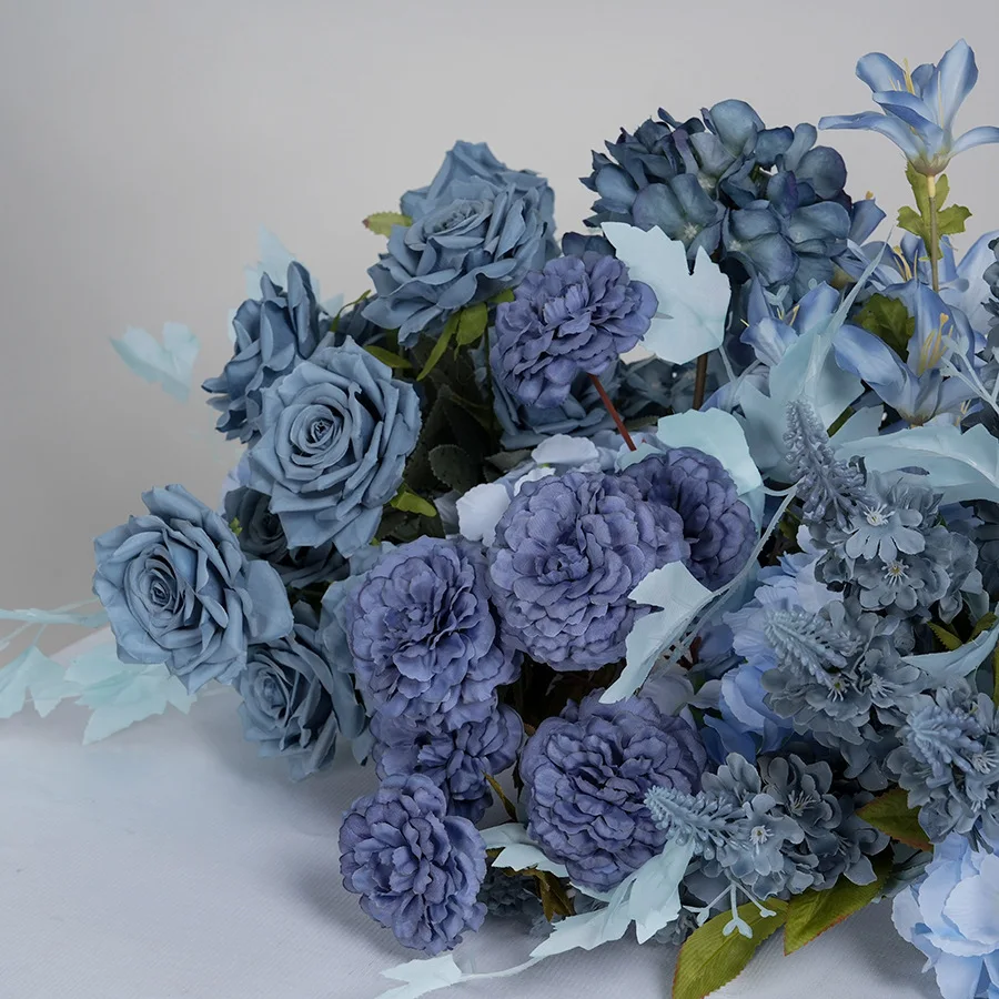 Фото Искусственные цветы Uflower: роскошные синие розы для свадебного декора, арки, цветочных композиций, шаров и рядов для стола №5