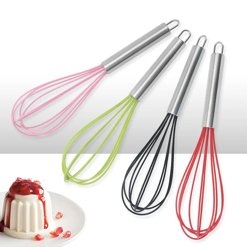 

Manual Egg Beater Stainless Steel Silicone Balloon Whisk Cream Mixer Stirring Mixing Whisking Balloon Coil Style Egg Tools