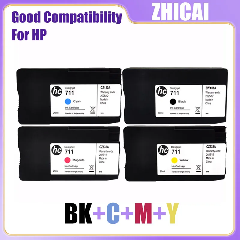Для HP 711 для HP711 совместимый с DesignJet T120 T520 T530 сменный чернильный картридж