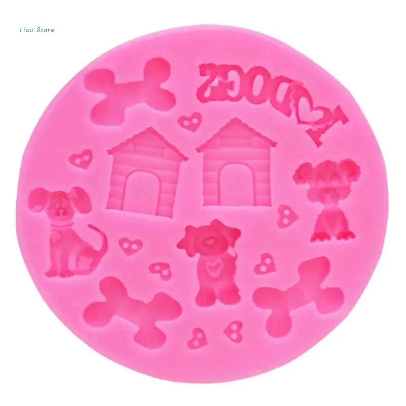 

Bone Dogs House Silicone Mold DIY Cake Pastry Baking Mold Cake Decorating Tool for Making Chocolate Fondant Cupcake Mold
