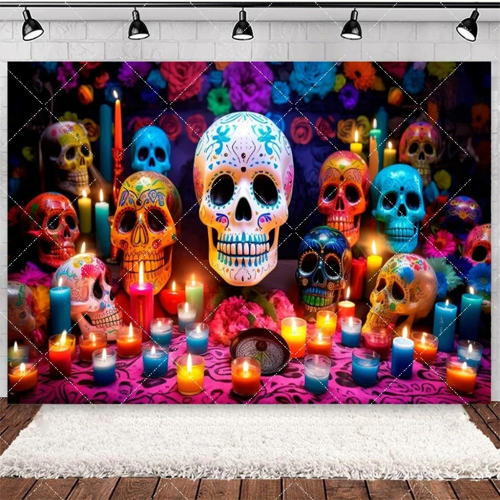 Мексиканский день мертвых фон Dia DE Los Muertos фоны товары для вечеринок домашний декор фиеста реквизит для фотосессии семейные подарки ирина ивановна асеева семейные секреты