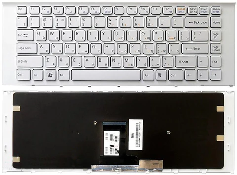 Клавиатура для Sony Vaio PCG-61211V белая с рамкой