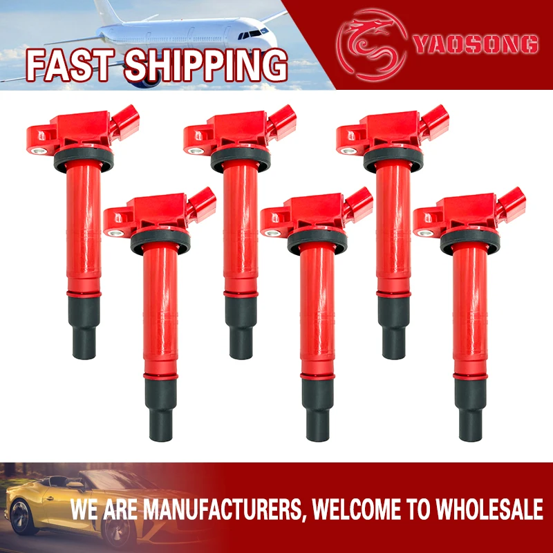 Катушка зажигания 6 шт. для Lexus GS F IS LC500 RC 5.0L V8 2UR Scion xB 2.4L 90919-02247 UF495 90919-02248 90919-02260