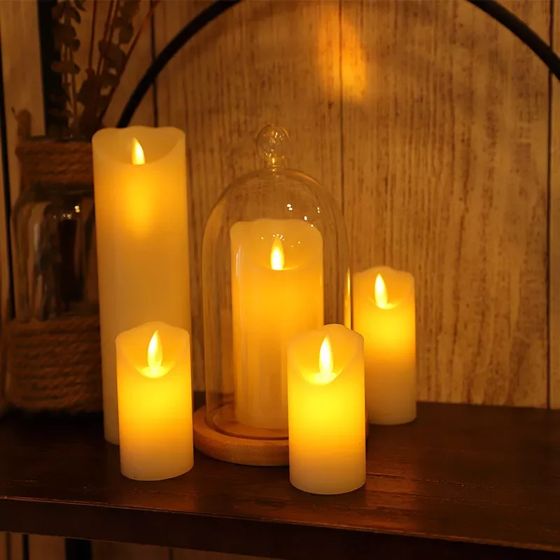 

Decoration Flameless LED Flickering Tea Light Candles Led Battery Power Candles Shaking Swing Candle Light