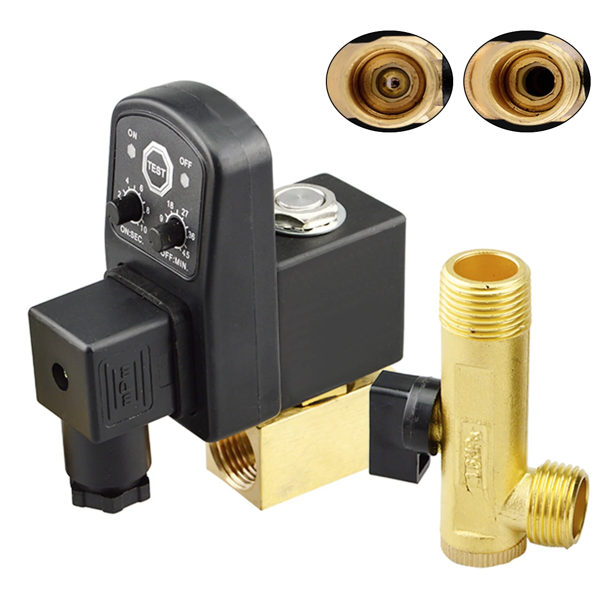 

G1/2 DN15 Split Type Solenoid Valve Electronic Timed Drain Valve Solenoid Valves for Air Compressor Condensate Management