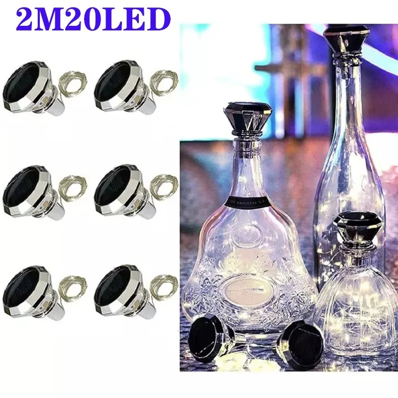 

2M 20 LED Wine Bottle Solar Lights Solar String Lights Outdoor Fairy Lights Battery Operated Waterproof Solar Cork Lights