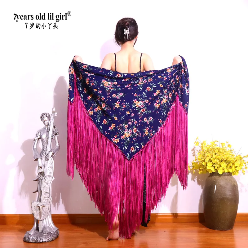 Фото Шарф Flamenco Mantón 135X135 см из Испании, палантин на плечо, ткань Flamenco-Tuch GP01 №1