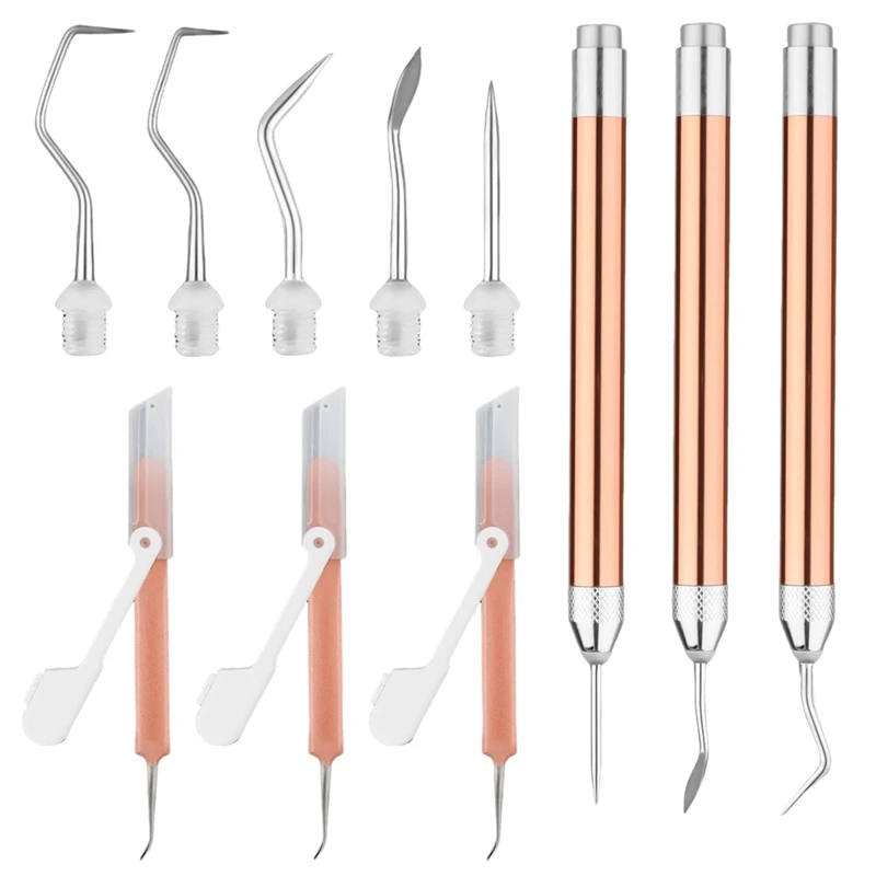 Набор виниловых инструментов для прополки с 3 искусственными ручками пинцетами 5