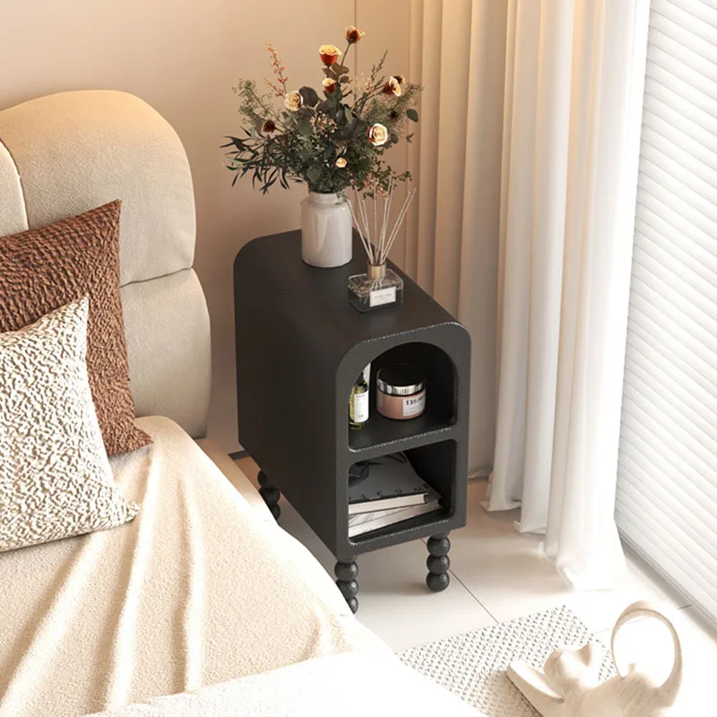 

Filing Cabinets Nightstand Nordic Librero Sideboard Luxury Black Wood Makeup Bedside Table Mini Mesitas De Noche Hotel Furniture